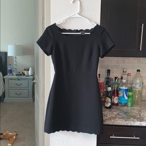 Black Scalloped Dress - Club Monaco